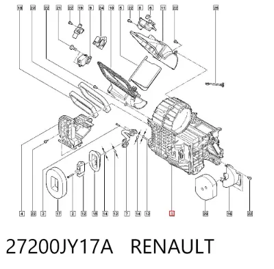 Caja de calefacción completa RENAULT 27200JY17A