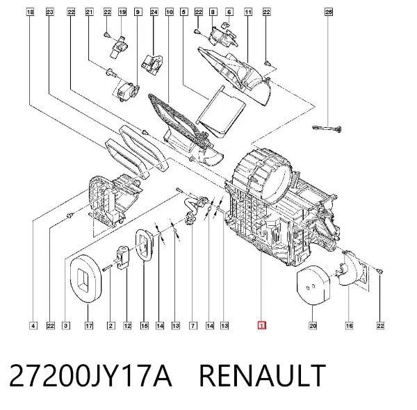 Caja de calefacción completa 27200JY17A Renault (RVI)