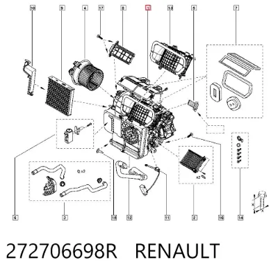 Caja de calefacción completa RENAULT 272706698R