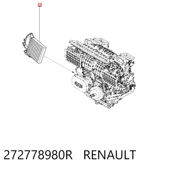 Filtro de habitáculo 272778980R Renault (RVI)