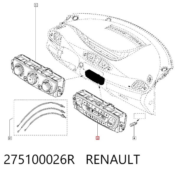 Unidad de control aire acondicionado Renault Scenic III