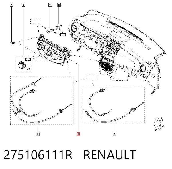 Unidad de control aire acondicionado 275106111R Renault (RVI)