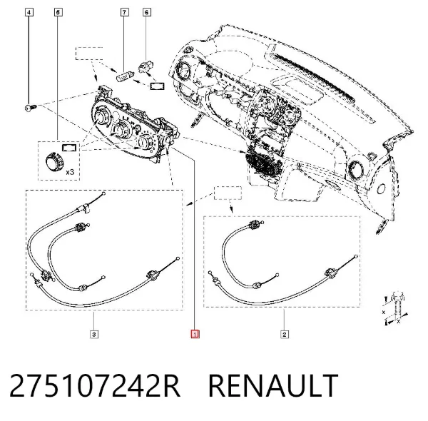 Unidad de control aire acondicionado 275107242R Renault (RVI)