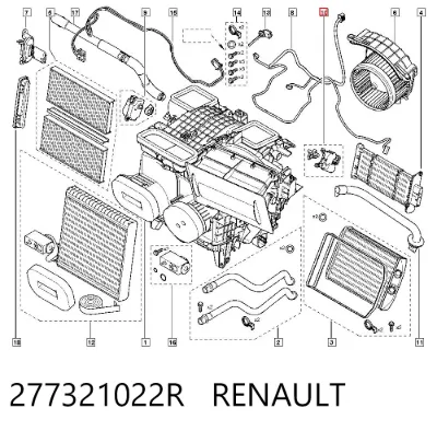 Actuador de compuerta de calefacción RENAULT 277321022R