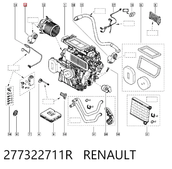 Motor de recirculación de aire 277322711R Renault (RVI)