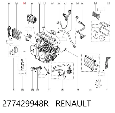 Actuador de compuerta de calefacción RENAULT 277429948R