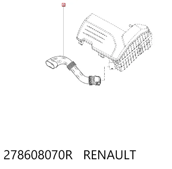Entrada del filtro de aire 278608070R Renault (RVI)
