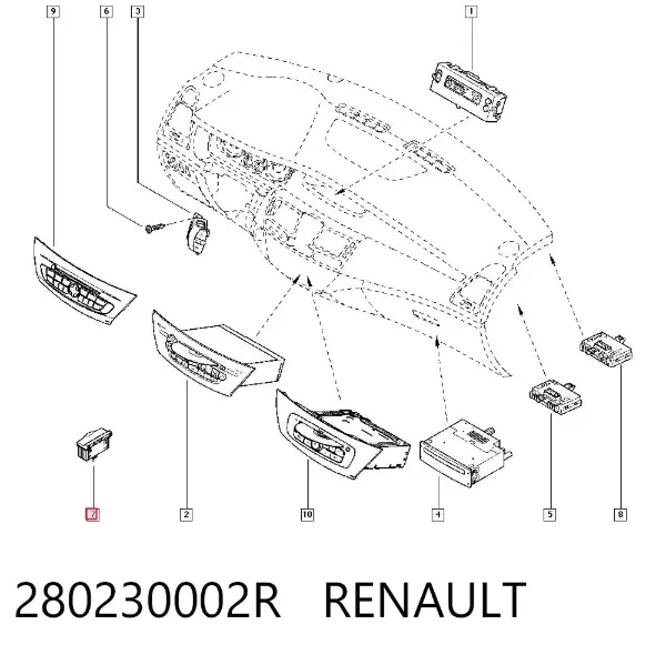 Concentrador USB 280230002R Renault (RVI)