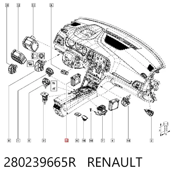 Concentrador USB 280239665R Renault (RVI)