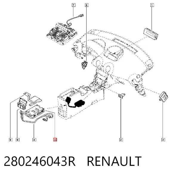 Unidad de control multimedia 280246043R Renault (RVI)