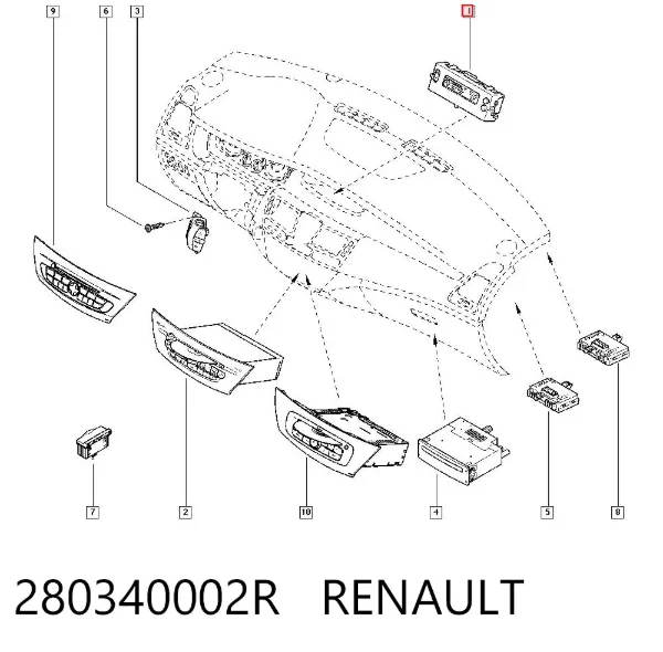 Pantalla 280340002R Renault (RVI)
