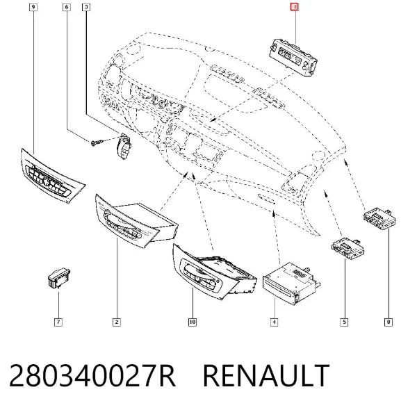 Pantalla 280340027R Renault (RVI)