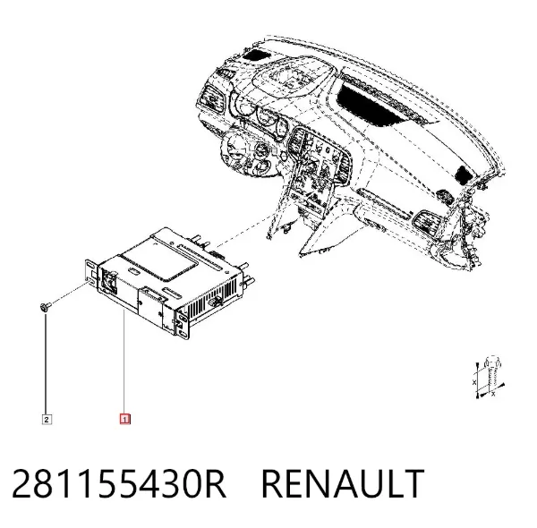 Radio 281155430R Renault (RVI)