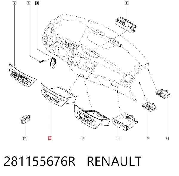 Radio 281155676R Renault (RVI)