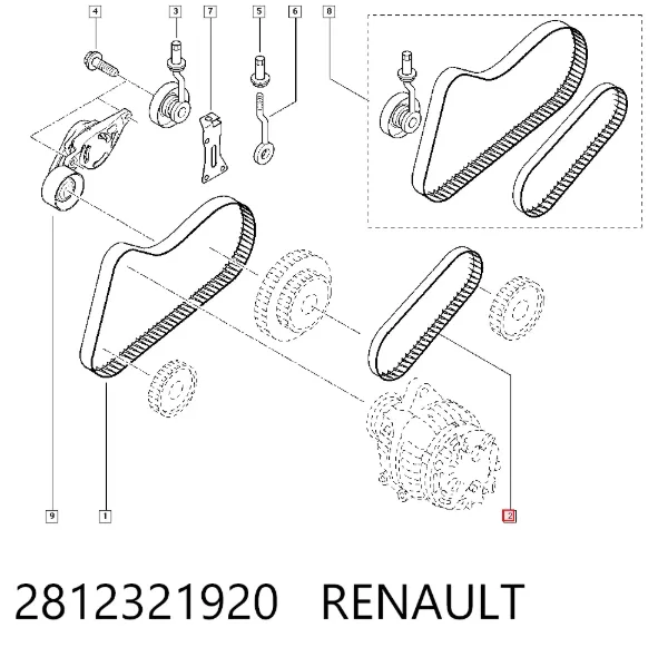 Correa de alternador 2812321920 Renault (RVI)