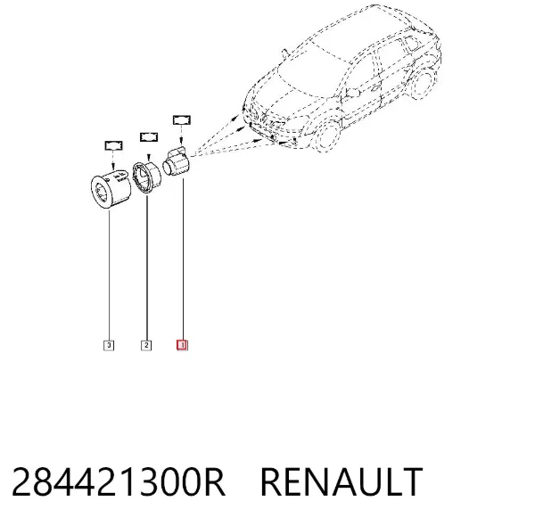 Sensor de estacionamiento delantero 284421300R Renault (RVI)
