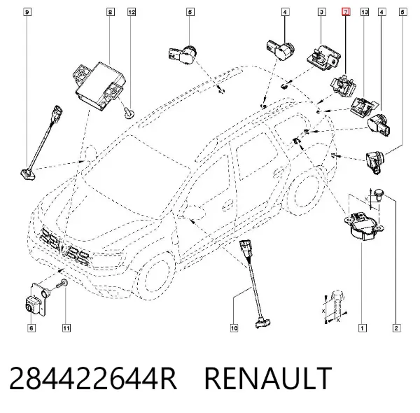 Cámara del sistema de visión 284422644R Renault (RVI)