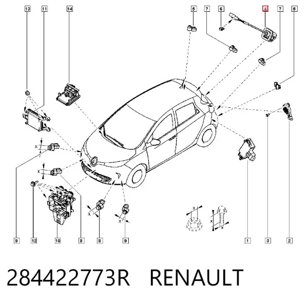 Cámara del sistema de visión 284422773R Renault (RVI)