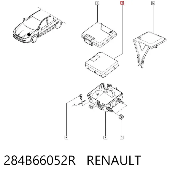 Caja de fusibles 284B66052R Renault (RVI)