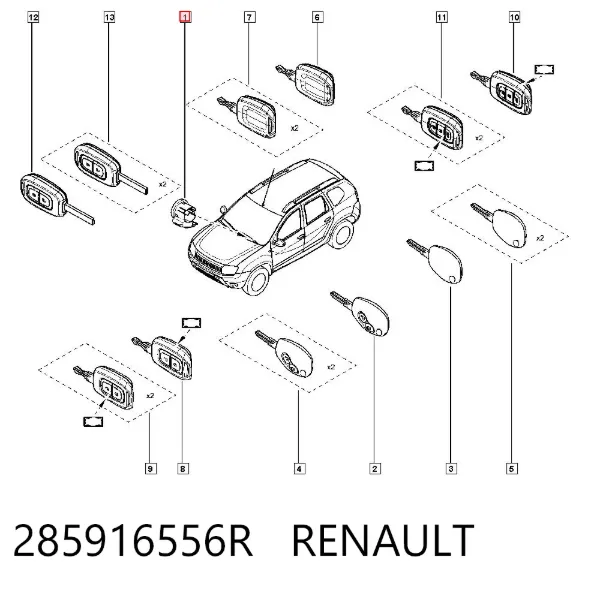 Antena (anillo) de inmovilizador 285916556R Renault (RVI)