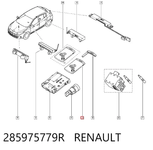 Llave de encendido 285975779R Renault (RVI)
