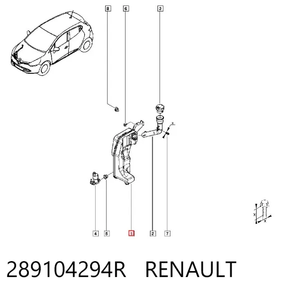 Depósito de limpiaparabrisas 289104294R Renault (RVI)