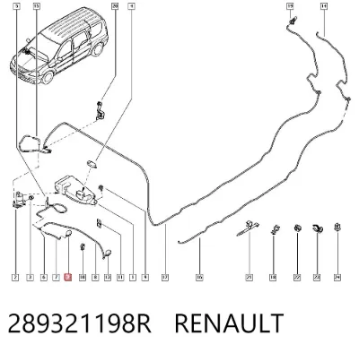 Boquilla del lavaparabrisas RENAULT 289321198R
