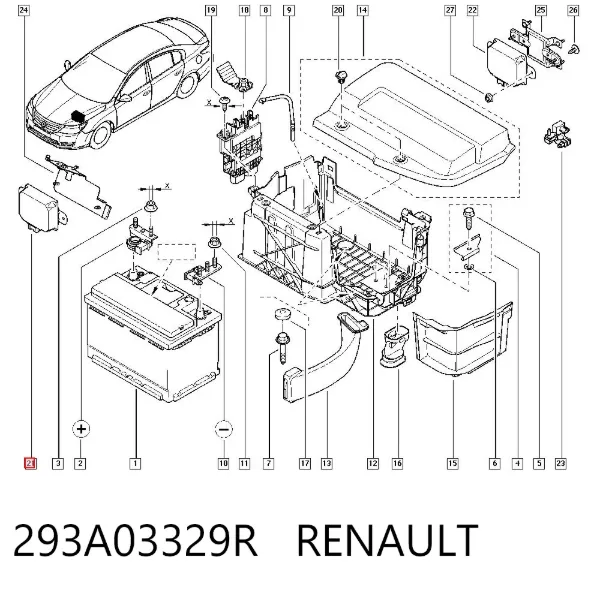Batería 293A03329R Renault (RVI)