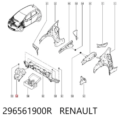 Puerto de carga RENAULT 296561900R