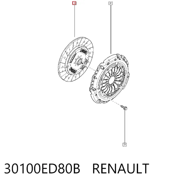 Disco de embrague 30100ED80B Renault (RVI)