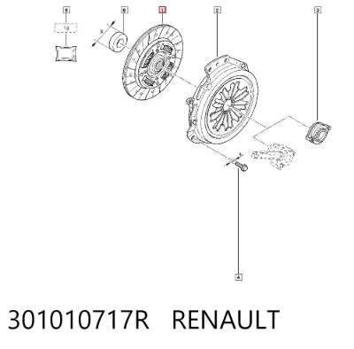 Disco de embrague RENAULT 301010717R