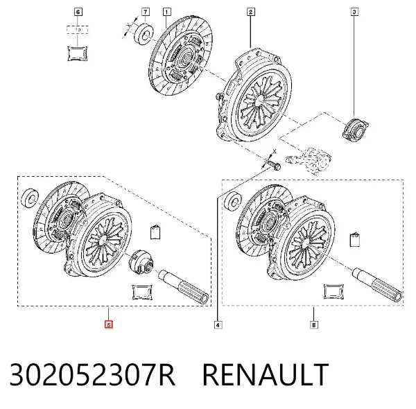 Embrague 302052307R Renault (RVI)