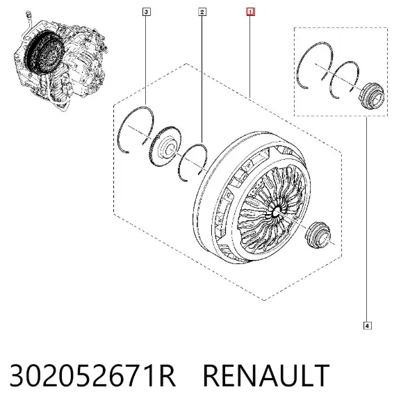 Embrague 302052671R Renault (RVI)