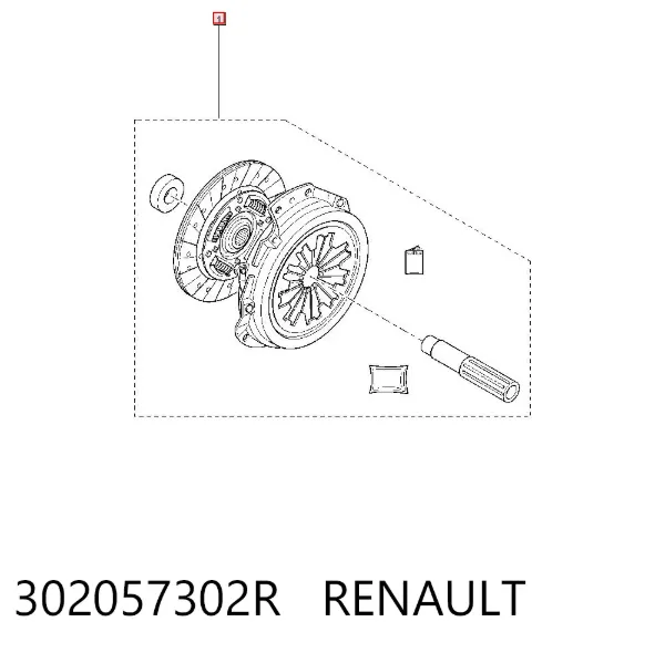 Disco de embrague 302057302R Renault (RVI)