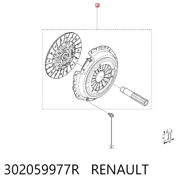 Embrague 302059977R Renault (RVI)