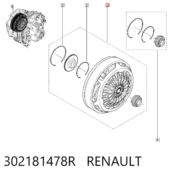 Embrague 302181478R Renault (RVI)