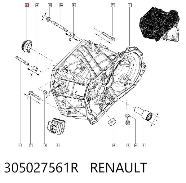 Cojinete de embrague 305027561R Renault (RVI)