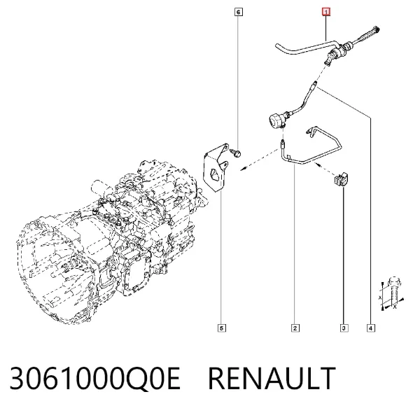 Cilindro maestro de embrague 3061000Q0E Renault (RVI)