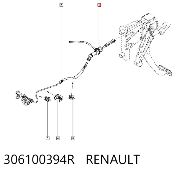 Cilindro maestro de embrague 306100394R Renault (RVI)