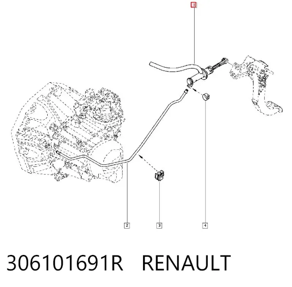 Cilindro maestro de embrague 306101691R Renault (RVI)