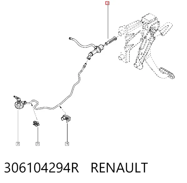Cilindro maestro de embrague 306104294R Renault (RVI)