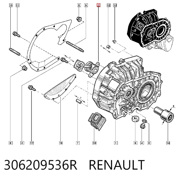 Desembrague central, embrague 306209536R Renault (RVI)