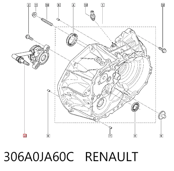 Desembrague central, embrague 306A0JA60C Renault (RVI)