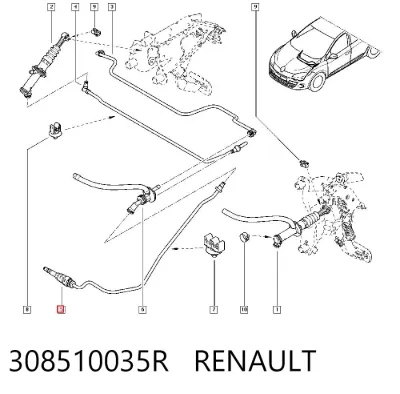Manguera de embrague RENAULT 308510035R