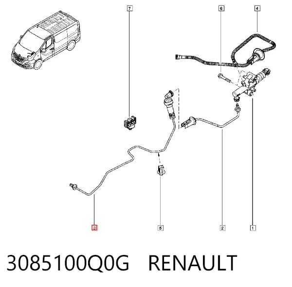 Latiguillo de embrague 3085100Q0G Renault (RVI)