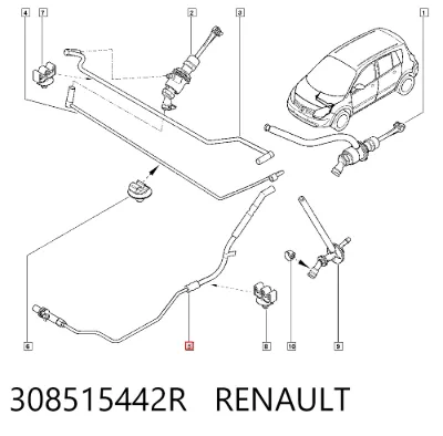 Tubo de embrague RENAULT 308515442R