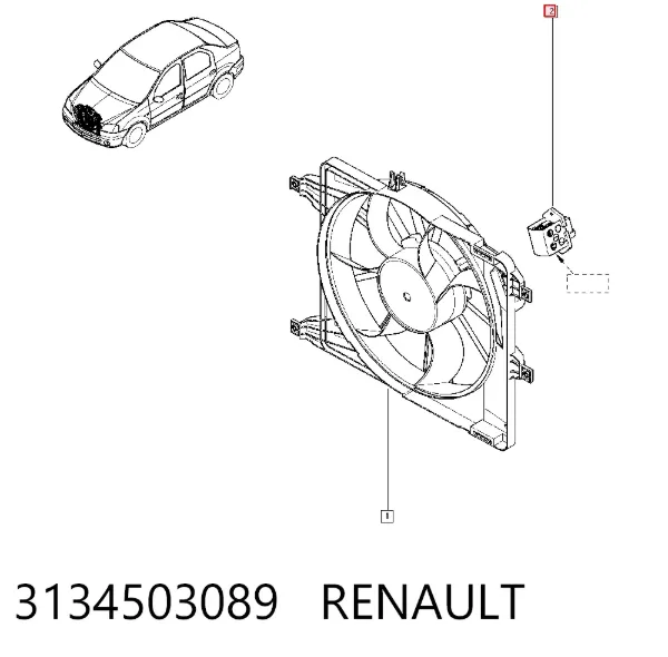 Relé ventilador 3134503089 Renault (RVI)