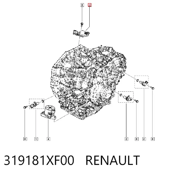 Sensor de punto muerto 319181XF00 Renault (RVI)