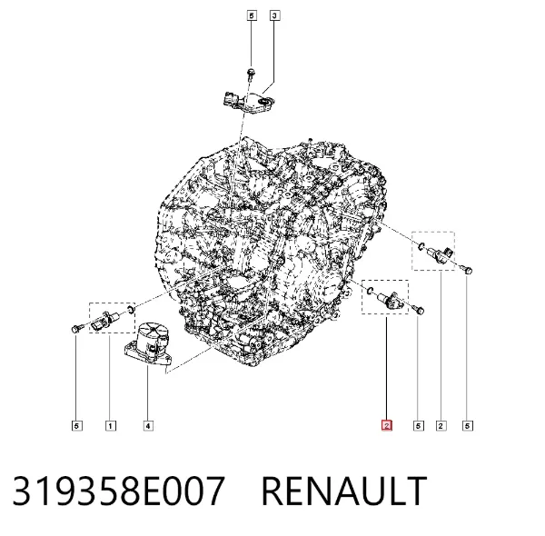 Sensor de velocidad 319358E007 Renault (RVI)