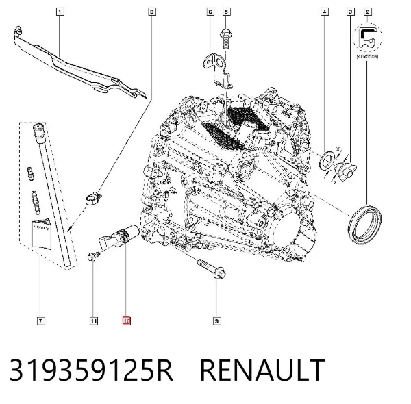 Sensor de velocidad 319359125R Renault (RVI)
